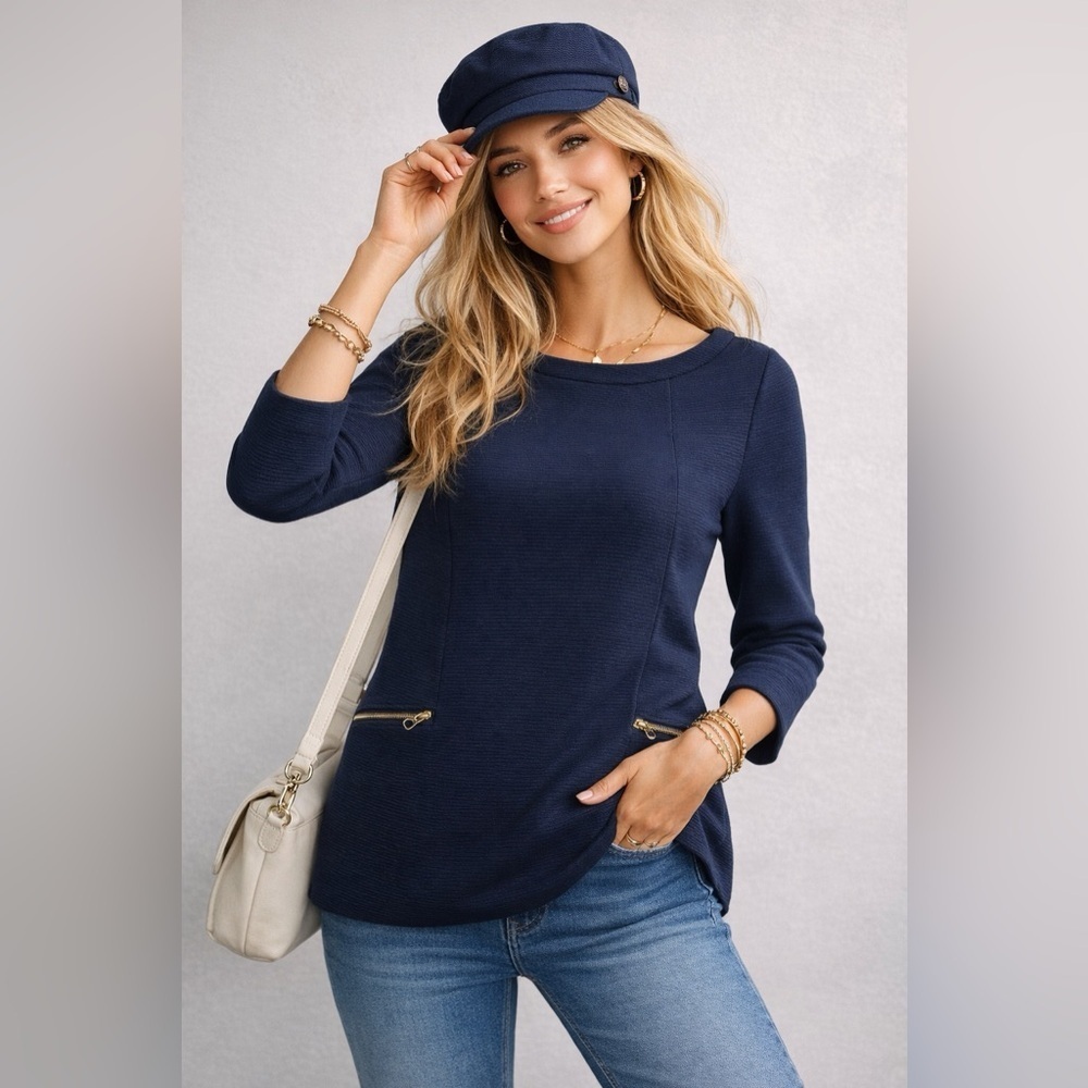 Boden Navy Blue Women's Top size 8